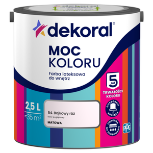 Farba lateksowa do wnętrz MOC KOLORU Bajkowy róż 2,5 l Dekoral
