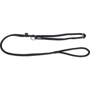 Kerbl Szyta na okrętkę skórzana smycz Roma czarna 170 cm, 8 mm
