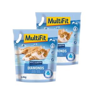 MultiFit Diamonds żwirek dla kota 2x8 l