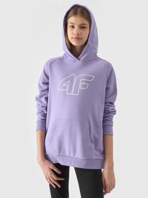 4F Bluza dziecięca z kapturem F0921 fioletowa (122)