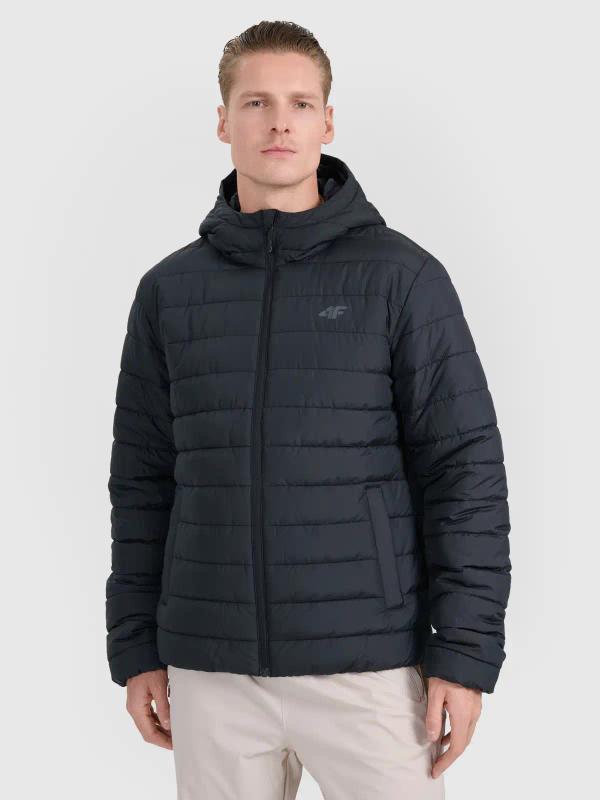 4F kurtka z kapturem z wypełnieniem syntetycznym 4FWAW25TDJAM598 czarna (XL)