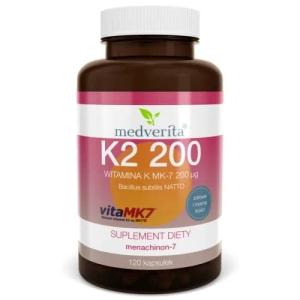 Witamina K2 MK 7 Medverita z Natto 100 ug 120 kapsułek Wegańska