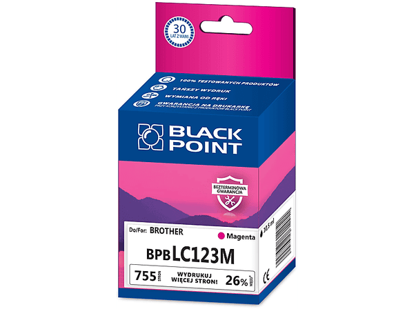 Tusz BLACK POINT BPBLC123M Zamiennik Brother LC123M