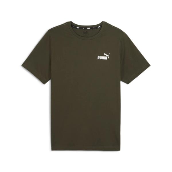 PUMA t-shirt męski koszulka bawełniana  Essentials zielona (M)