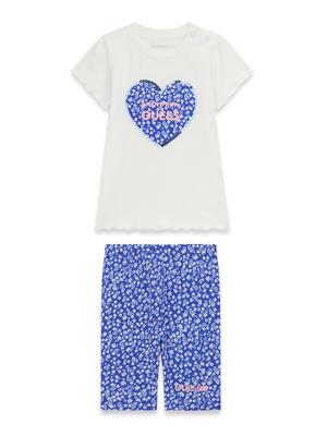 Guess Komplet t-shirt i legginsy A6GG03 K6YW4 Niebieski Regular Fit