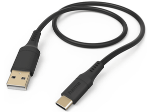 Kabel HAMA Ładujący/data Flexible USB-A - USB-C 1.5m Czarny
