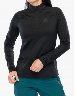 ODLO Bluza damska Essential Light Mid Layer 1/2 zip czarna (M)
