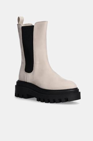 Calvin Klein Jeans sztyblety nubukowe FLATFORM CHELSEA BOOT MG NB