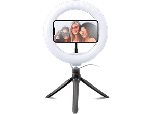 Uchwyt z lampą LED Ring SBS Tripod Selfie 20cm TESELFIERINGCLIP Czarny