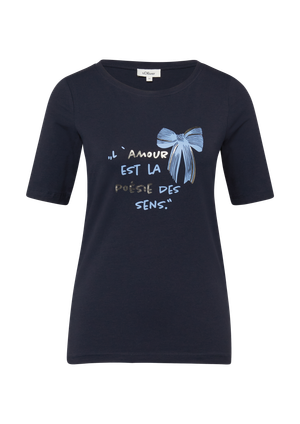 T-shirt z nadrukiem z przodu o wąskim kroju