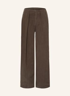 Allsaints Spodnie Z Lnu braun