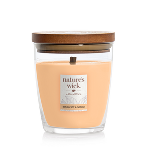 Świeca w szkle z drewnianym knotem Nature`s Wick by WoodWick Bergamot Neroli