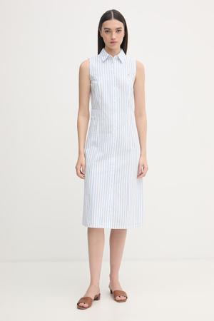 U.S. Polo Assn. sukienka bawełniana SLEEVELESS TIE-BACK MIDI