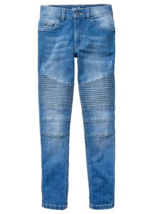 Dżinsy o kroju skinny, ze stretchem, regulowanym paskiem, straight