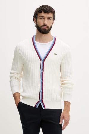Lacoste kardigan męski z wełną