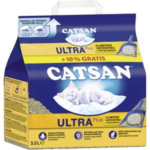 CATSAN Ultra plus zbrylający żwirek dla kota 5 l + 10% gratis