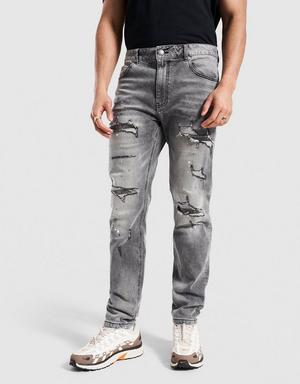 Supply&demand Spodnie Slim Ripped Jeans Rhinestone