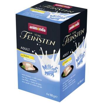 animonda Vom Feinsten mokra karma dla kota, Adult, Milkies 6x100g z kurczakiem i nadzieniem mlecznym