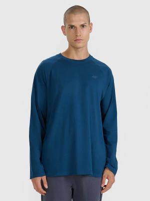 4F koszulka z długim rękawem męska longsleeve 4FWAW25TLONM474 niebieski (M)