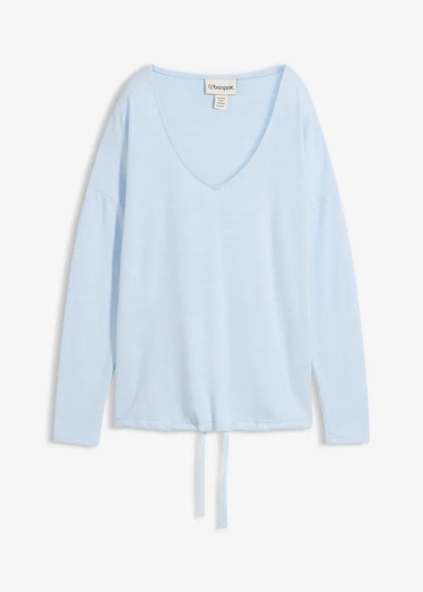 Bluza oversize z materiału w optyce dzianiny