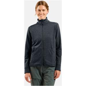 Odlo Bluza bez kaptura rozpinana Mid layer full zip GRID FLEECE czarna (L)