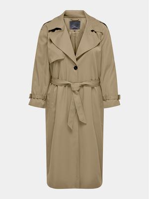 ONLY Carmakoma Trencz Chloe 15310056 Beżowy Regular Fit