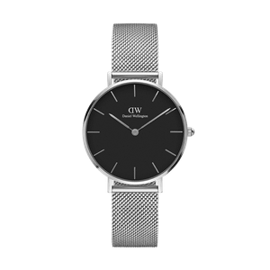 Daniel Wellington DW Watch Petite Sterling Black 28mm Silver