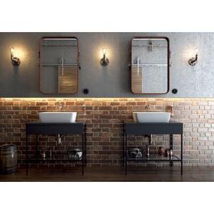 Umywalka nablatowa City 50 prostokątna z ceramicznym korkiem box Cersanit
