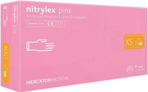 Rękawiczki Mercator Medical Nitrylex Pink r. XS