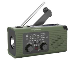 Radio solarne przenośne SOS powerbank 5000mAh latarka dynamo Kruger&Matz