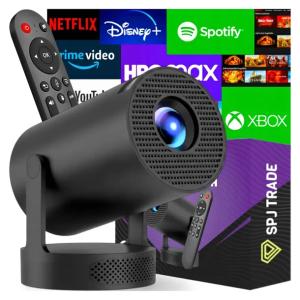 PROJEKTOR RZUTNIK HY300 ANDROID TV 4K WIFI PRZENOŚNY BLUETOOTH LED CZARNY