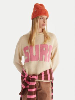 Roxy Sweter Exploring Heart ERJSW03674 Beżowy Regular Fit