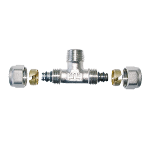 Trójnik z gwintem zewnętrznym 20x3/4"x20x2 Invena Prov