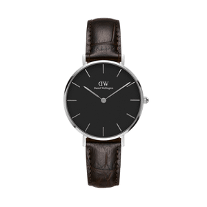 Daniel Wellington DW Watch Petite York Black Silver 28mm