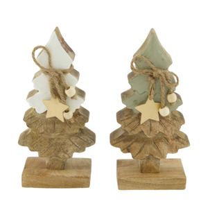 Figurka z drewna mango choinka 10 x 5 x 20 cm C/2