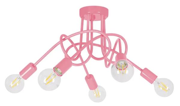 Lampa wisząca sufitowa żyrandol dzieci PASTI RÓŻ
