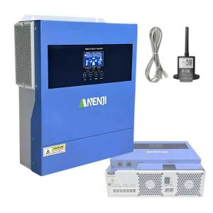 Inwerter hybrydowy 24V Anenji falownik solarny 4000W WiFi sinus 230V 4kW