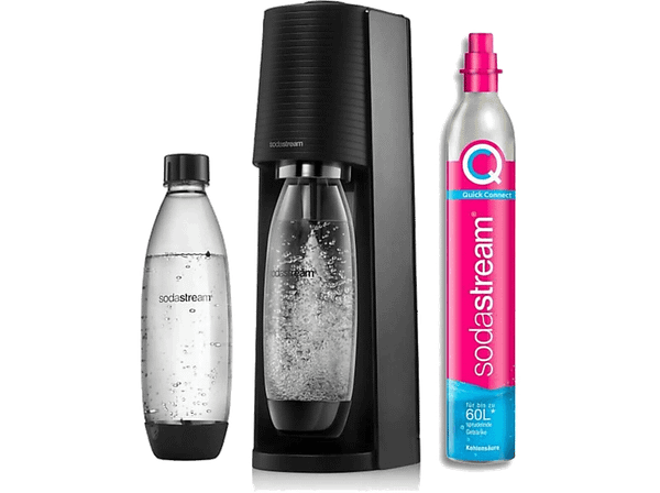 Saturator SODASTREAM Terra Black + nabój CO2 2 Butelki Fuse 1L Czarny