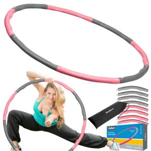 Hula Hop koło odchudzające do ćwiczeń składane regulowane z wypustkami 95cm