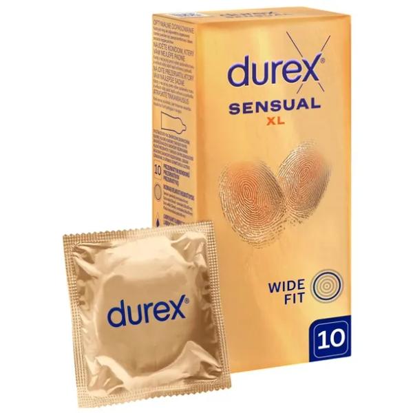 Prezerwatywy DUREX SENSUAL XL super cienkie powiększone duże większe 10 szt