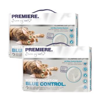 PREMIERE Żwirek dla kotów White Sensation – blue control 2x12 l