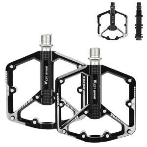 PEDAŁY PLATFORMOWE MTB 20 PIN LEKKIE ALUMINIOWE WEST BIKING 3 ŁOŻYSKA MASZ.