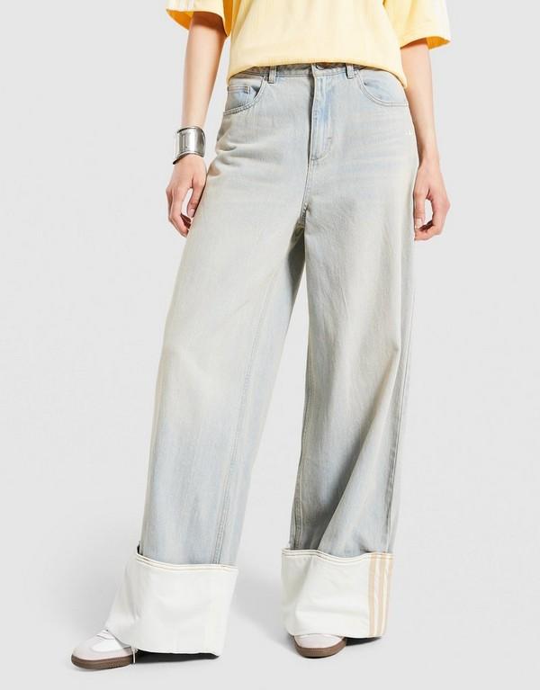 adidas Spodnie Wide Leg Jeans Vintage