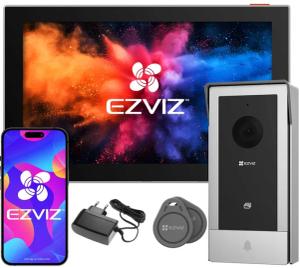 Wideodomofon WiFi EZVIZ 2-żyłowy Ekran Dotykowy 7" Furtka Brama Breloki