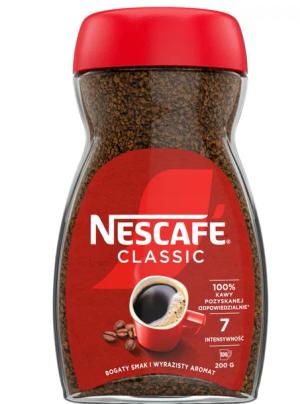 Kawa rozpuszczalna Nescafe CLASSIC 200g intensywność 7