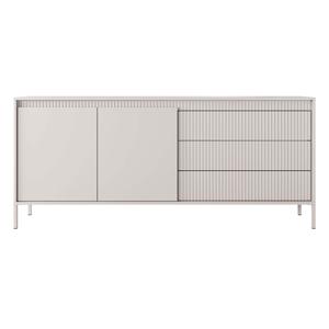 Komoda ryflowana SENSO 187 2D3S (C) | Beżowy | OUTLET