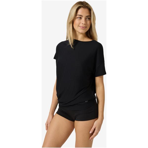 SUPER.NATURAL Yoga Loose Tee koszulka damska joga pilates merino czarna (L)