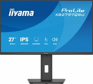 IIYAMA Monitor ProLite 27 cali XB2797QSU-B1 IPS,QHD,2xHDMI,DP,350cd,75Hz,1000:1, USB HUB,x4 ((2x Type-A v.3.2 Gen 1 (5Gbps, 4.5W) 2x Type-C (5Gbp