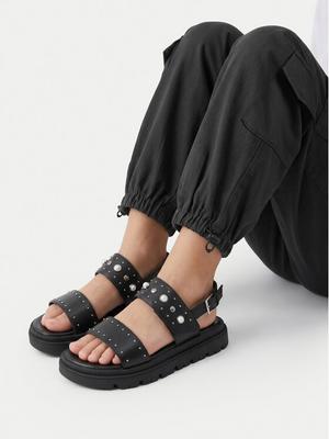 Guess Sandały CEO-BAND-8985-A Czarny