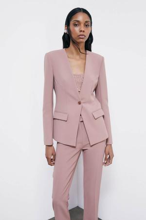 Blazer tailoring z dekoltem V